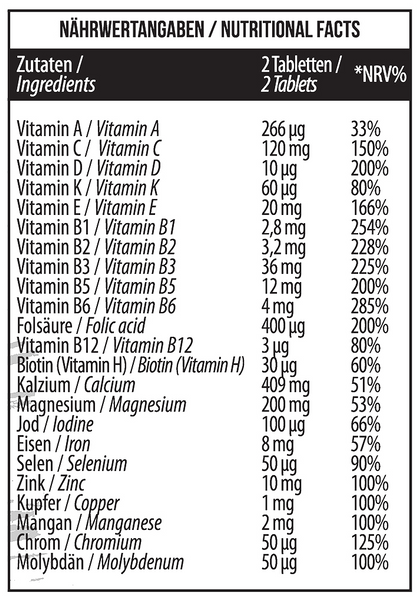 MST&reg; Complex Vitamins 13 Vitamins and 10 Minerals All Vitamins - 120 tabs