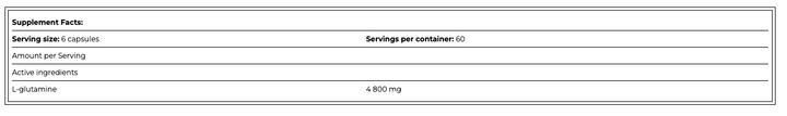 High Quality L-Glutamine - 120 Capsules