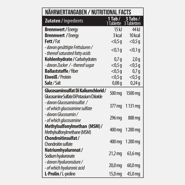 MST&reg; Glucosamine Chondroitin + MSM with Hyaluronic Acid - 90 tabs
