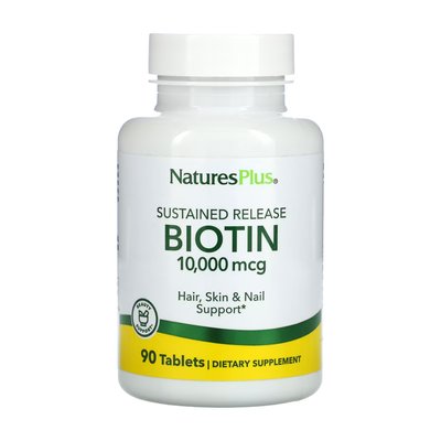 Біотин тривалого вивільнення Biotin 10000мкг - 90 таб 2023-10-2360 фото