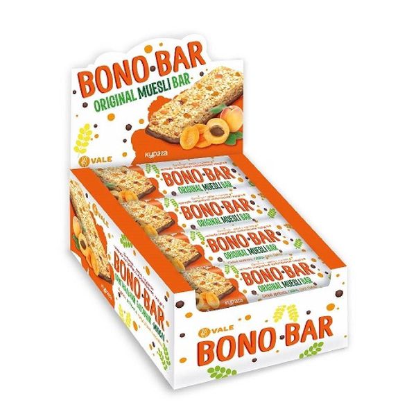 Поживні Батончики Bono Bar Original Muesli - 20х40г Абрикос 100-67-1364134-20 фото