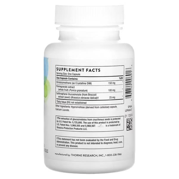 with Pomegranate and Broccoli Extracts for Hormonal Support - 60 capsules