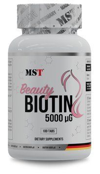MST&reg; Beauty Biotin (Vitamin B-7) 5000 mcg - 100 tabs