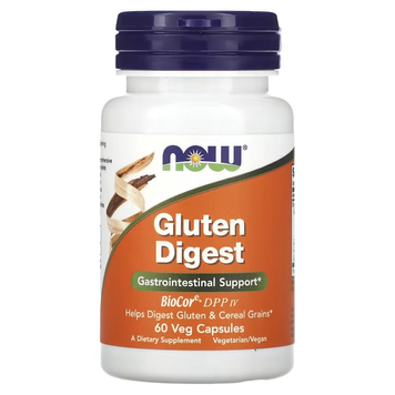 NOW Добавка для перетравлювання Глютену, Gluten Digest - 60 капсул 2022-10-1436 фото