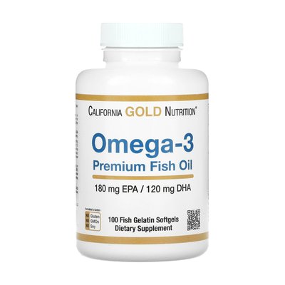 Рыбий жир премиум класса Omega-3 Premium Fish Oil 180mg - 100 софтгель 2022-09-0726 фото