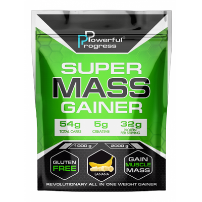 Високобілковий Гейнер з Креатином Super Mass Gainer - 1000г Банан 100-96-7921051-20 фото