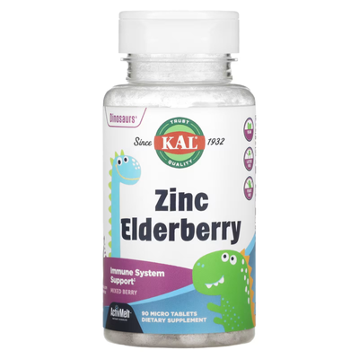 Цинк для Дітей з Бузиною Zinc Elderberry 5mg - 90 жувальних таб 2023-10-2158 фото