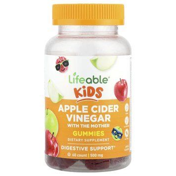 Apple Cider Vinegar with Ginger Extract 500 mg for Children 2 years and older - 60 chewable tablets