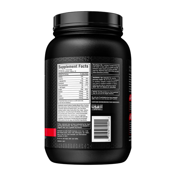 Ізолят Сироваткового Протеїну з Пептидами Nitro Tech™ 100% Whey Gold - 908 г Насичений Шоколад 2023-10-2961 фото