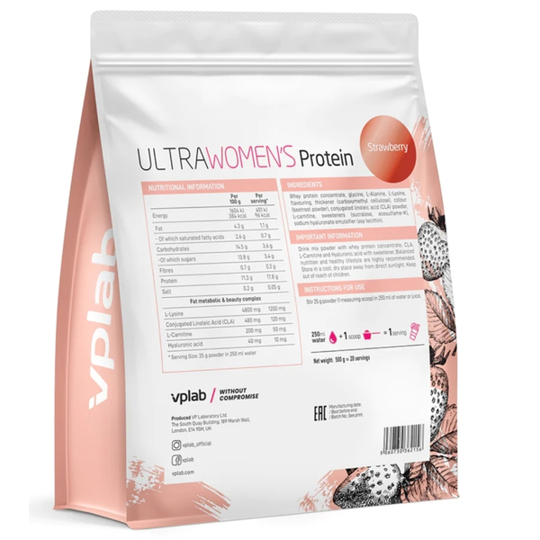 Концентрата Сывороточного Протеина для Женщин Ultra Women`s Protein - 500г Клубника 2022-10-0478 фото