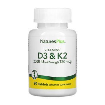 Вітамін D3 та K2 Vit D3 K2 2500 IU 62.5/120 мкг- 90 таб 2023-10-2366 фото
