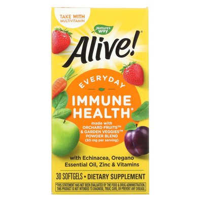 Комплекс для Поддержки Иммунитета Alive! Everyday Immune Health - 30 софтгель 2022-10-1044 фото