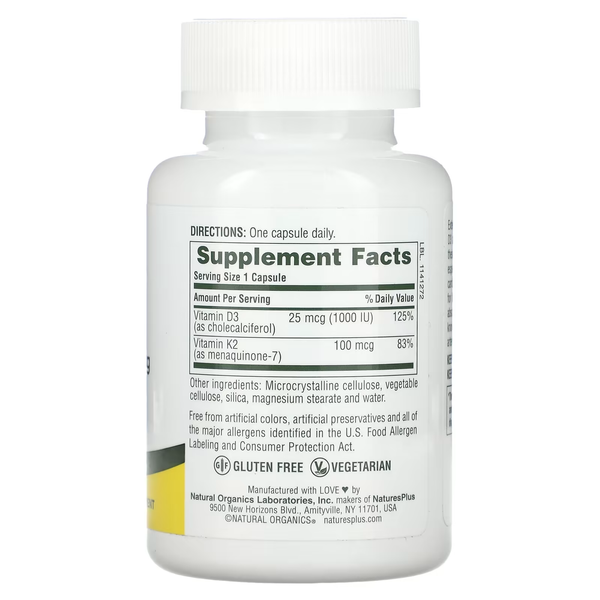 Вітамін D3 та K2 Vit D3 K2 2500 IU 62.5/120 мкг- 90 таб 2023-10-2366 фото