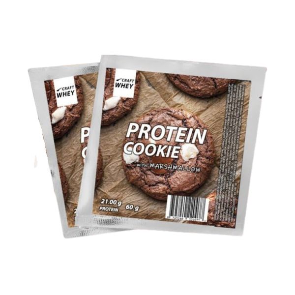 Протеиновое Печенье Protein Cookie - 60г Маршмеллоу 2022-09-1029 фото