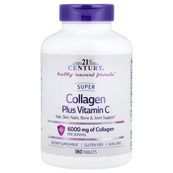 Hydrolyzed Collagen with Vitamin C 6000 mg - 180 tablets