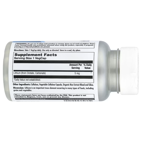 Lithium Orotate 5 mg - 60 veg. capsules