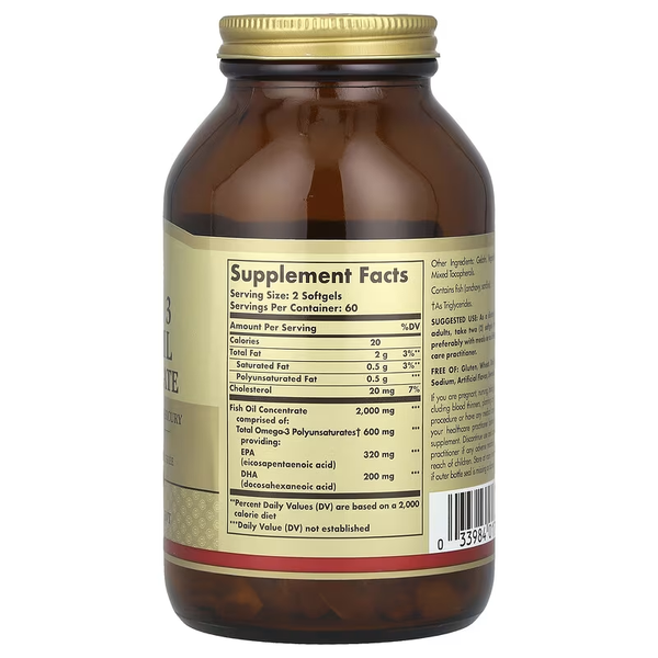 Fish Oil Concentrate, Omega-3 - 120 softgels