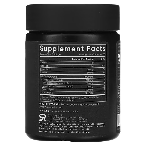 Omega-3 from Antarctic Krill Oil 1000 mg - 60 softgels