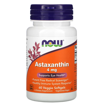 NOW Astaxanthin 4 mg - 60 softgels