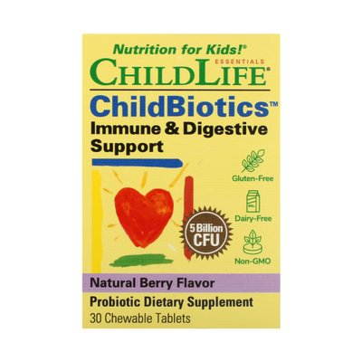 ChildBiotics Immune + Digestive Support - 30 Chewable tabs Natural Berry 2023-10-3709 фото