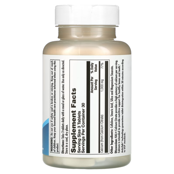 Calcium Citrate 1000mg - 90 tabs