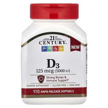 Vitamin D-3 Rapid Release 125 mcg (5000 IU) - 110 softgels