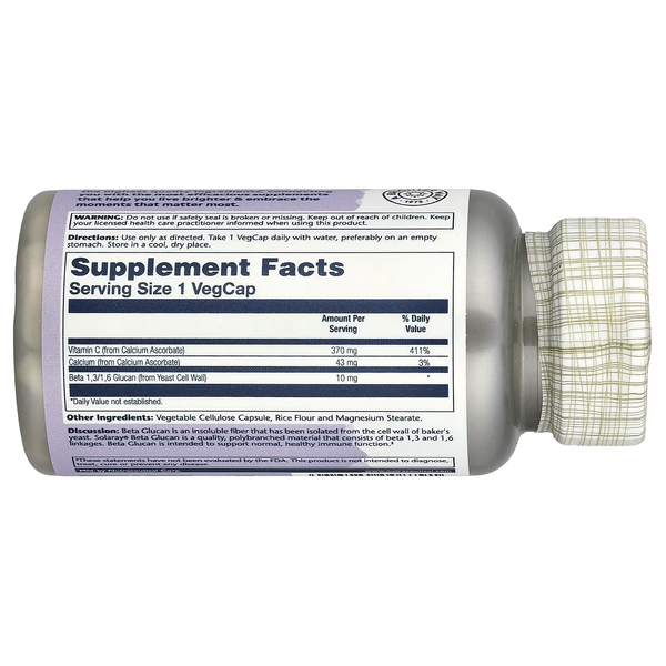 Beta-glucan with Vitamin C and Calcium 10 mg - 60 veg.capsules