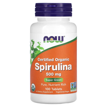 Сертифицированная Органическая Спирулина Org Spirulina 500мг &ndash; 100 таб 2022-10-0083 фото