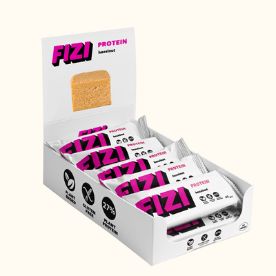 Протеиновые батончики FIZI Protein Bar - 10х45г Фундук 2022-10-0332 фото