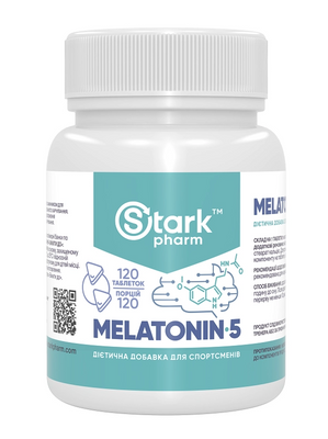 Мелатонин с глицином Stark Melatonin 5мг - 120 таб 100-61-9851471-20 фото