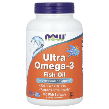 Риб'ячий Жир Ultra Omega-3 500 ЕПК 250 ДГК - 180 фіш софтгель 18161-01 фото