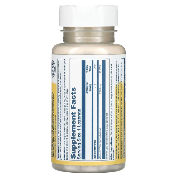 Vitamin B-12 (Cyanocobalamin) 2000 mcg - 90 Lozenges