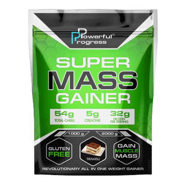 Високобілковий Гейнер з Креатином Super Mass Gainer - 2000г Тірамісу 100-21-4160053-20 фото