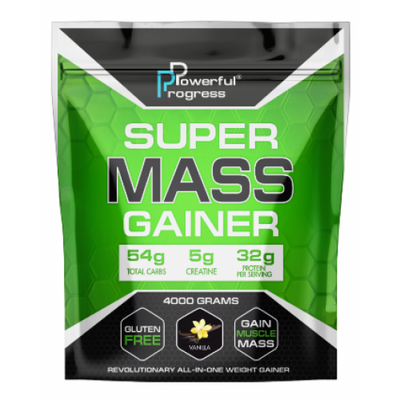 Високобілковий Гейнер з Креатином Super Mass Gainer - 4000г Крем Брюле 100-35-4955891-20 фото