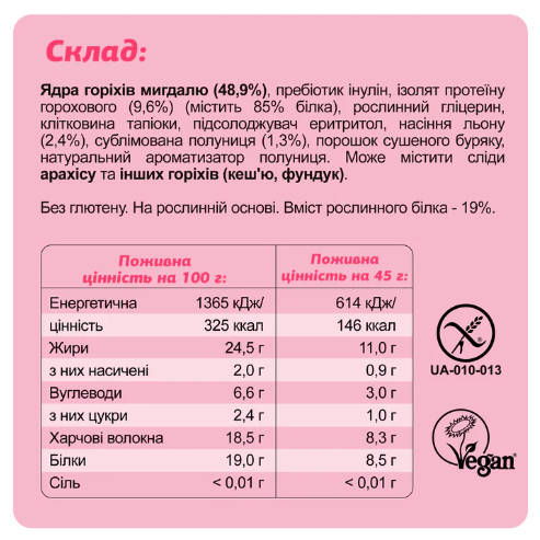 Протеиновые КЕТО Батончики KETO Protein Bar - 10x45г Клубника-Миндаль 2022-10-2478 фото