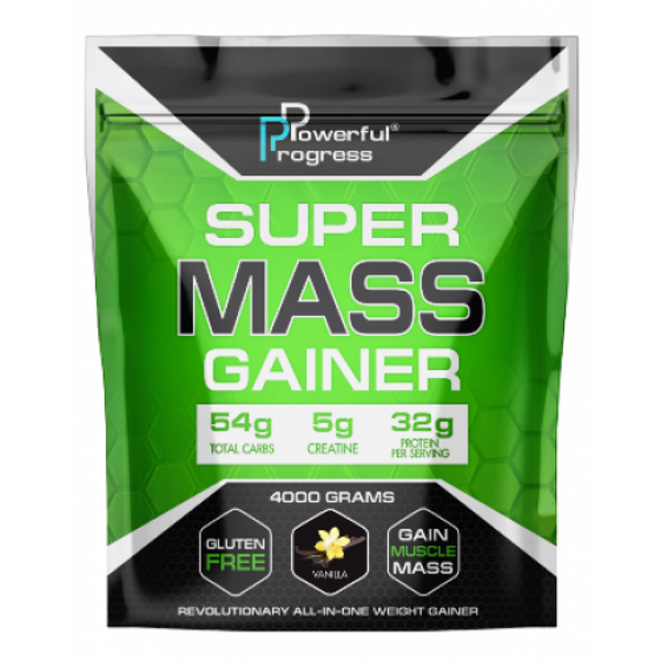 Высокобелковый Гейнер с Креатином Super Mass Gainer - 4000г Крем Брюле 100-35-4955891-20 фото