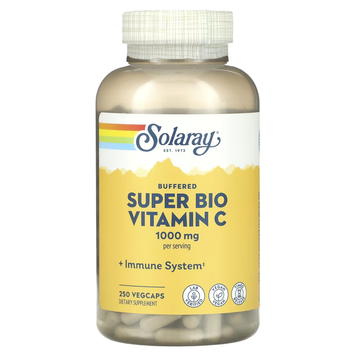 Буферизированный Витамин C Super Bio Vitamin C 1000мг &ndash; 250 вег.капсул 2023-10-2392 фото