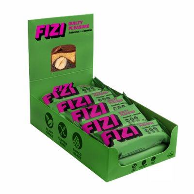 Питательные батончики FIZI Chocolate Bar - 10х45г Фундук-Карамель 2022-10-0337 фото