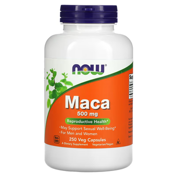 NOW Мака Перуанська, Maca 500мг - 250 капсул 2022-10-1400 фото