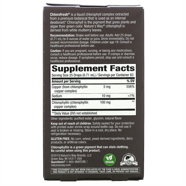 Рідкий Комплекс Хлорофілу й Міді Chlorofresh&reg; 40X - 59 мл 2023-10-3874 фото