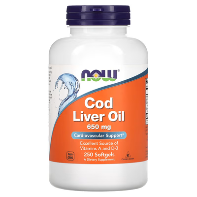 Риб'ячий Жир з Печінки Тріски Cod Liver Oil 650мг - 250 софтгель 2022-10-2375 фото