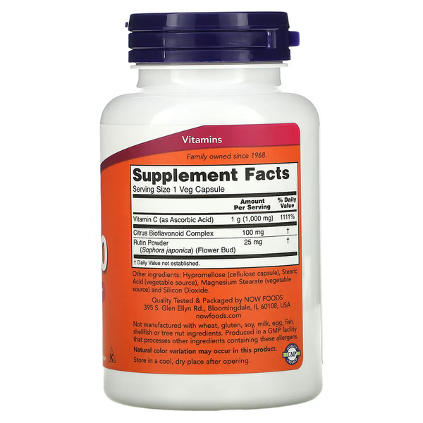 NOW Vitamin C with Bioflavonoids 1000mg - 100 capsules
