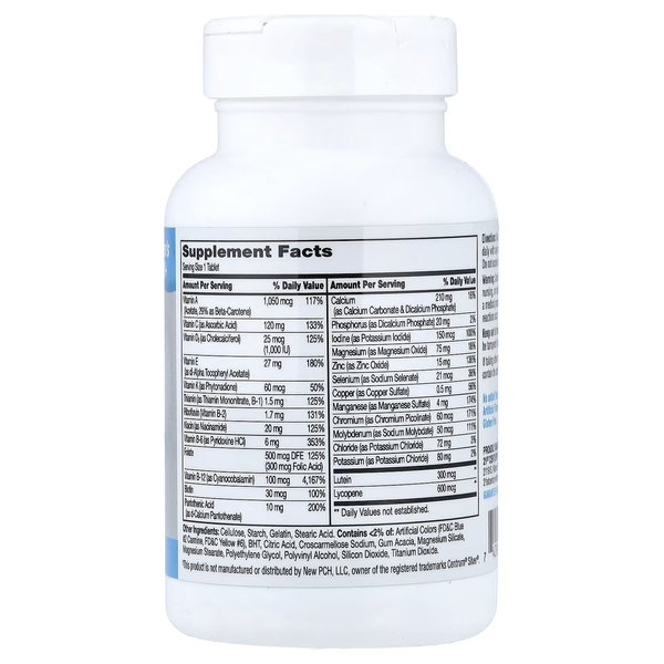 Multivitamin and Mineral Complex for Men Over 50 - 100 tablets