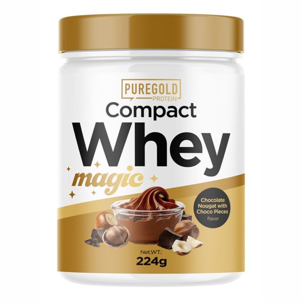 Комплексний Сироватковий Протеїн Compact Magic Whey Protein - 224г Шоколадна нуга із шматочками шоколаду 2022-10-0633 фото