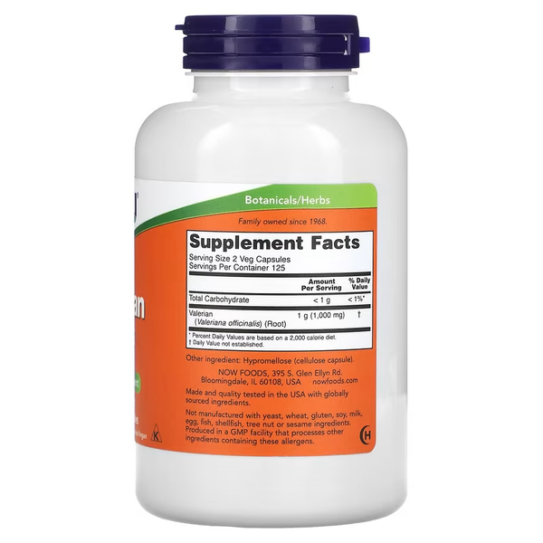NOW Valerian Root 500mg - 250 capsules