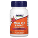 NOW Vitamin D-3 and MK-7 - 60 capsules