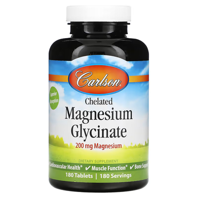 Магний Глицинат Chelated Magnesium Glycinate 200мг - 180 таб 2022-10-2509 фото