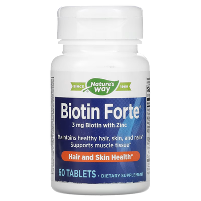 Біотин Форте з Цинком (В - Комплекс) Biotin Forte 3000мкг - 60 таб 2022-10-1066 фото