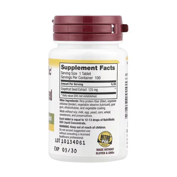 Grapefruit Seed Extract 125 mg - 100 tablets