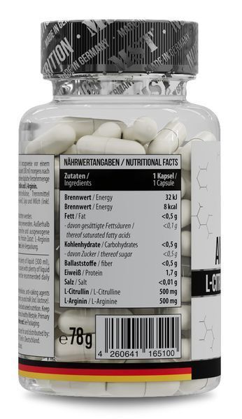 MST&reg; Amino Pump L-Citrulline L-Arginine Complex 500/500 mg - 60 capsules